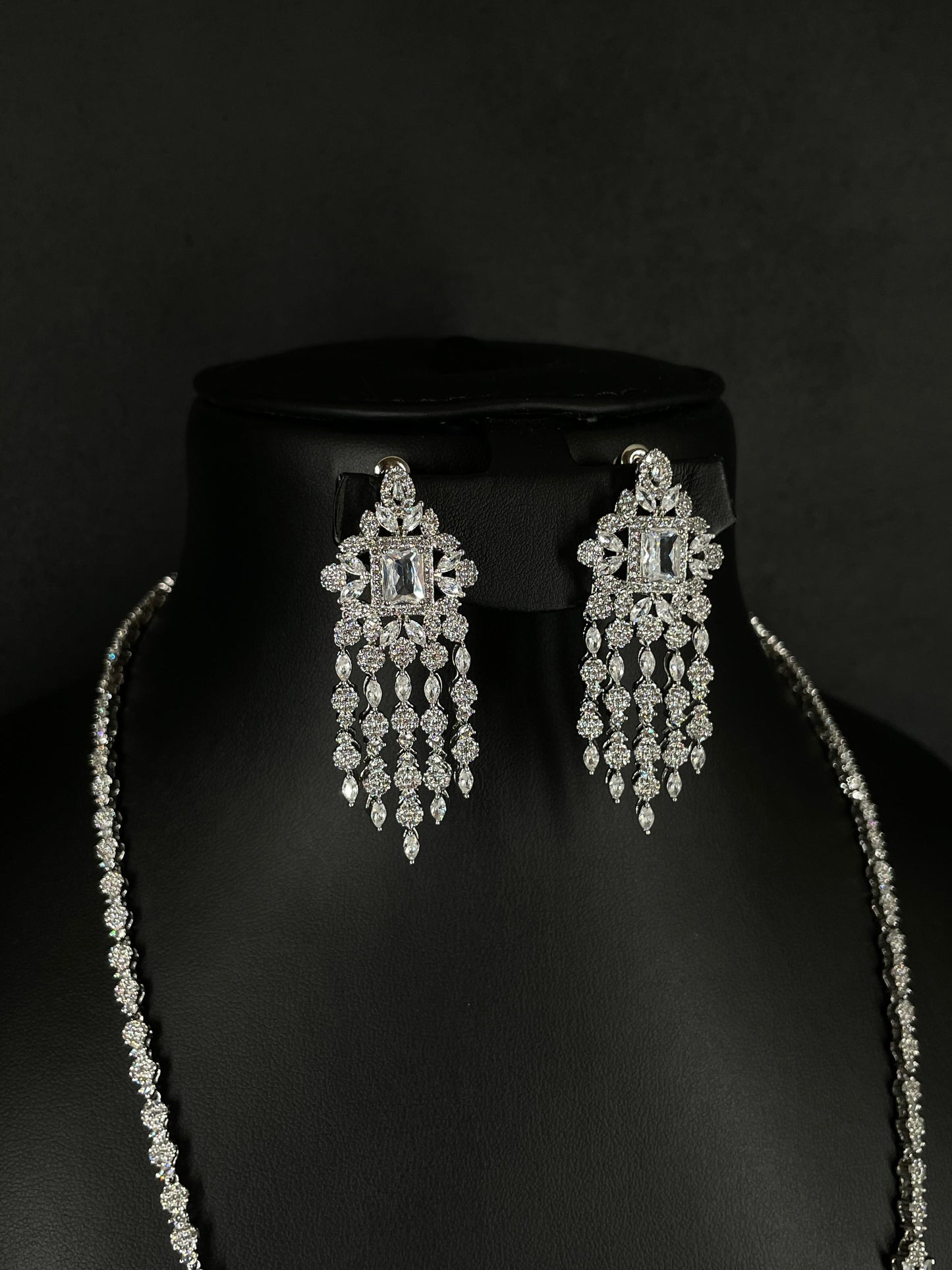 Elysian Crystal Drop Necklace & Earrings Set