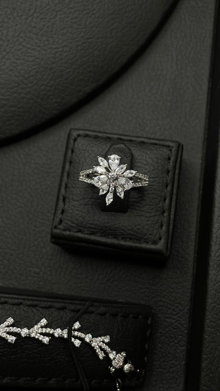 Unique Rhodium-Plated Zircon Jewelry Set β¨π