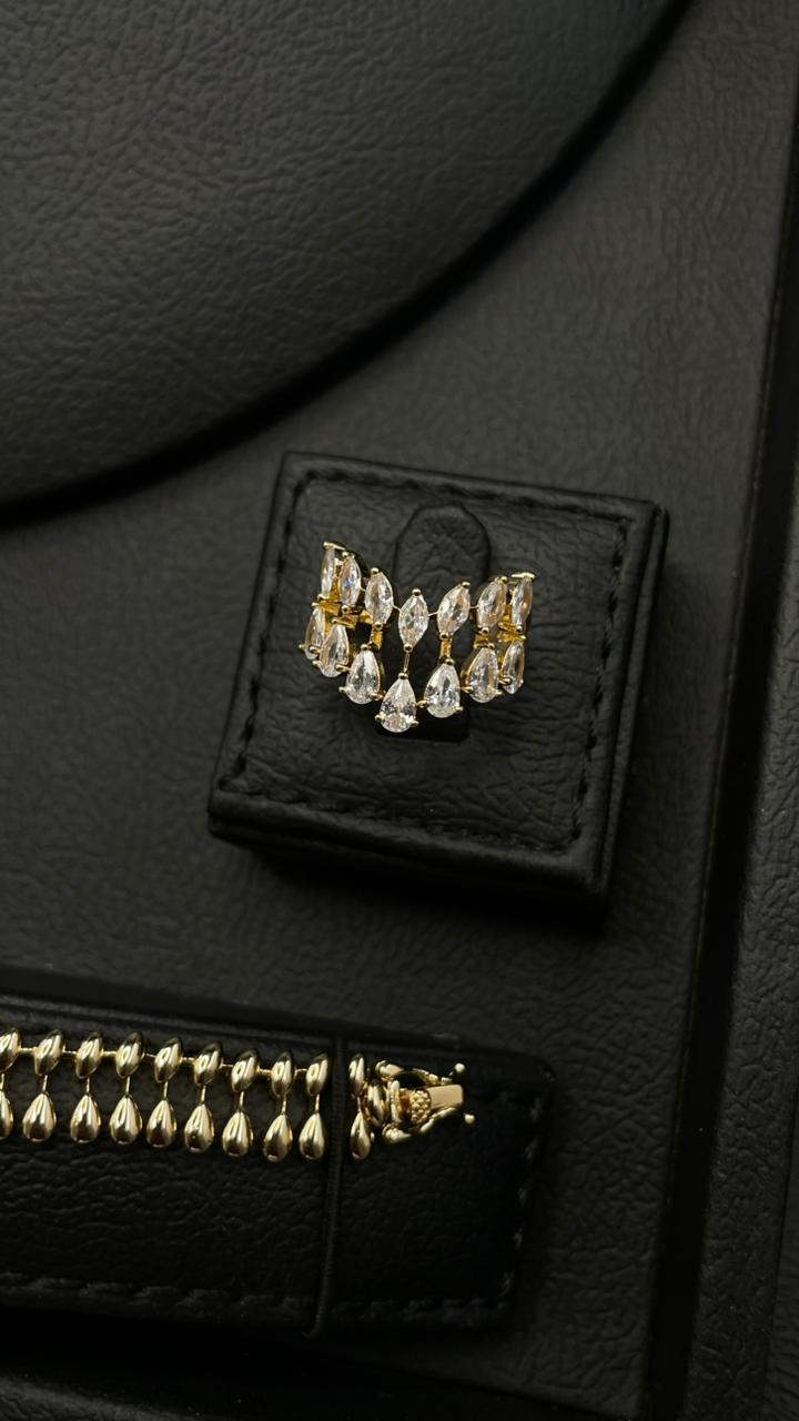 Elegant Gold-Plated Zircon Set