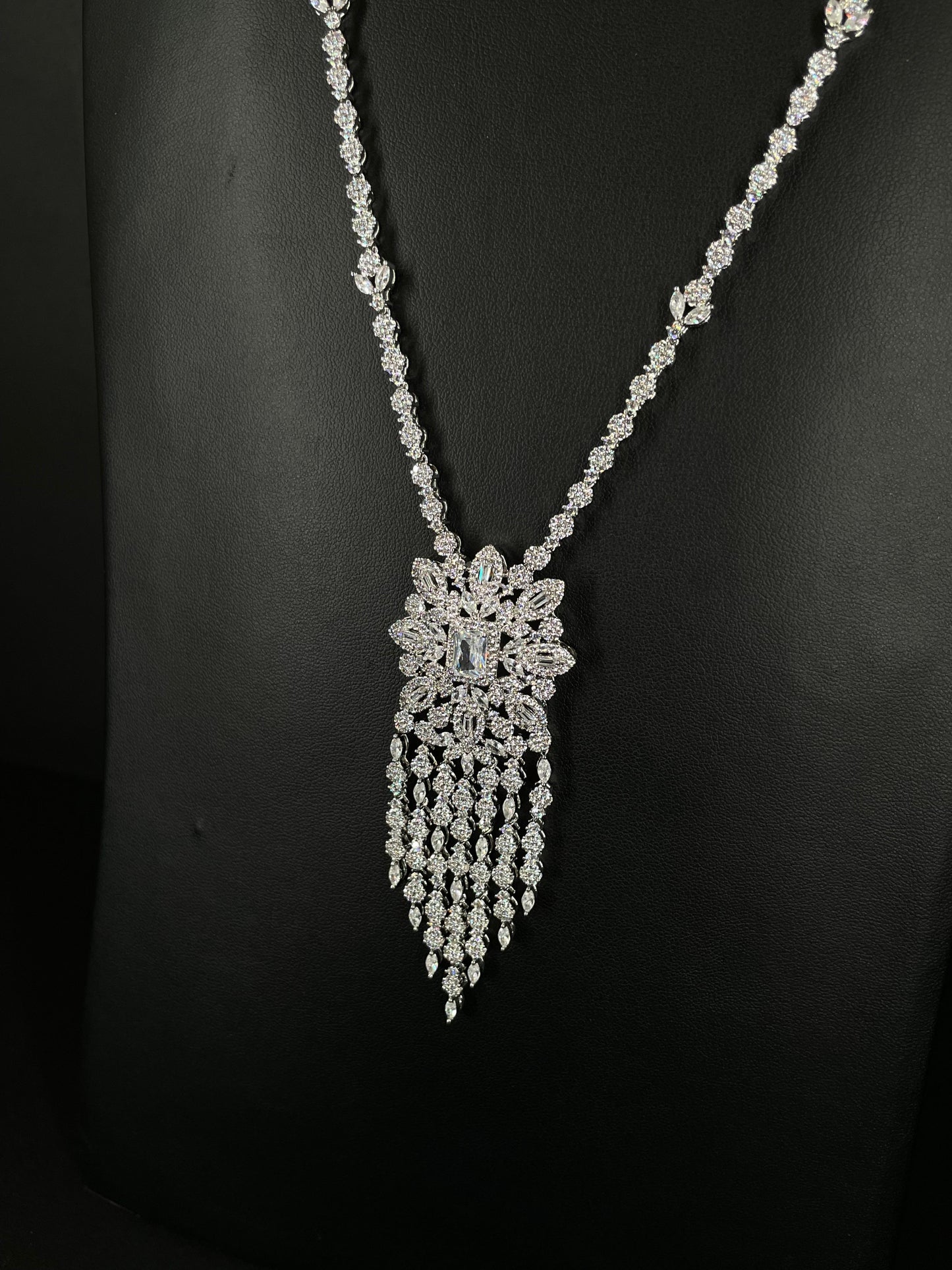 Elysian Crystal Drop Necklace & Earrings Set