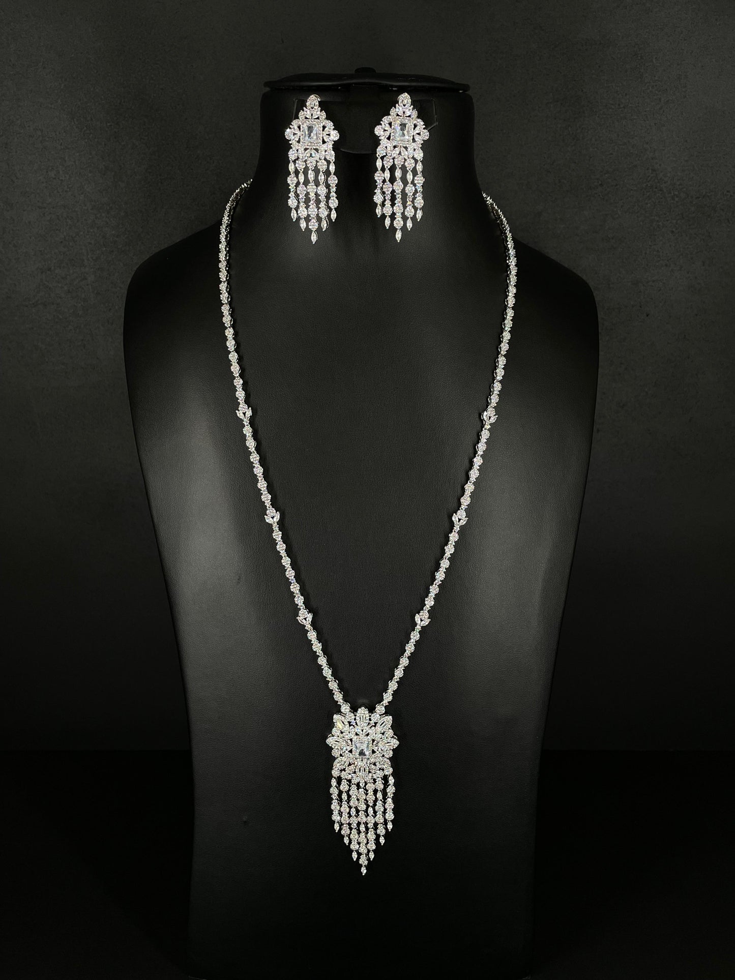 Elysian Crystal Drop Necklace & Earrings Set
