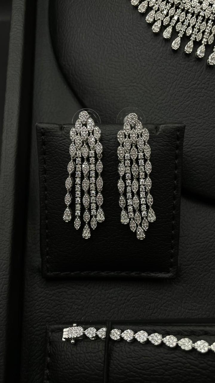 Luxury Rhodium-Plated Jewelry Set