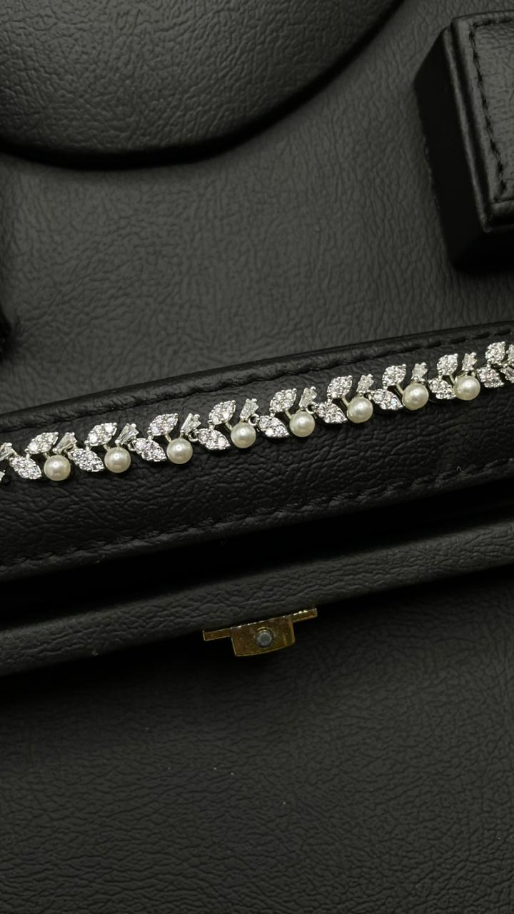 Elegant Pearl & Zircon Jewelry Set