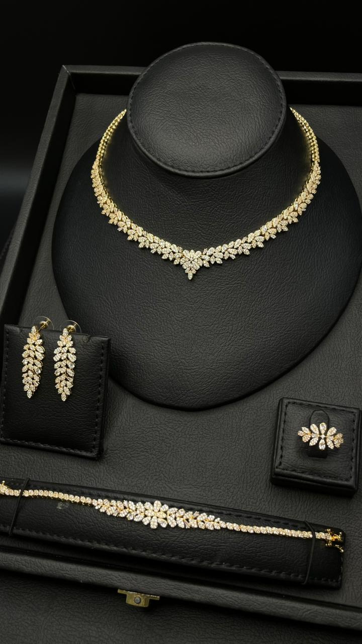 Elegant Gold Zircon Set