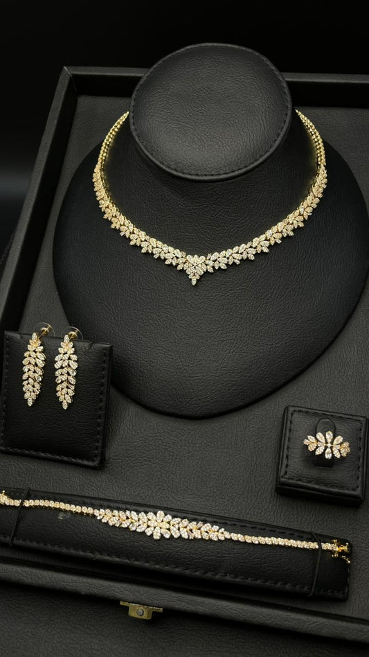 Elegant Gold Zircon Set