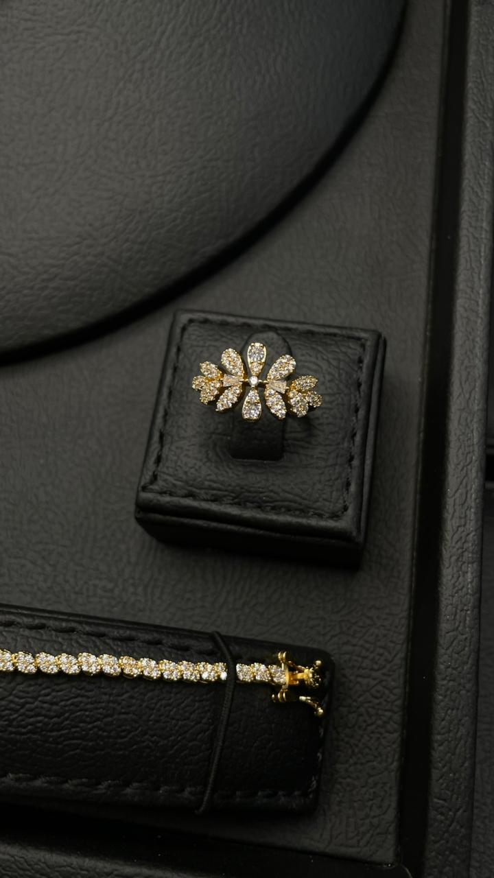 Elegant Gold Zircon Set