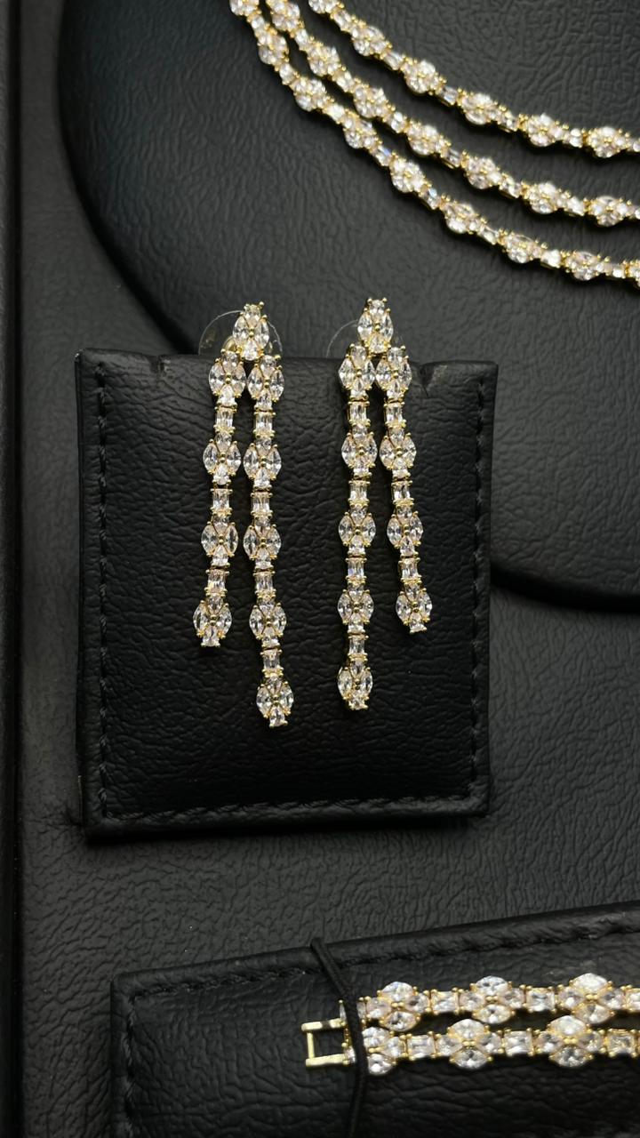 Royal 3-Layer Gold Zircon Set