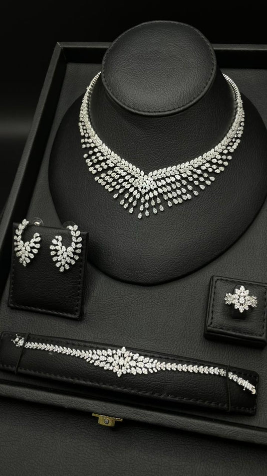 Elegant New Zircon Bridal Set