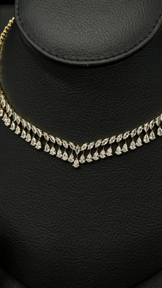 Elegant Gold-Plated Zircon Set