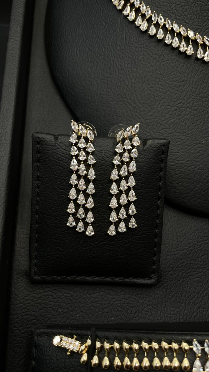 Elegant Gold-Plated Zircon Set