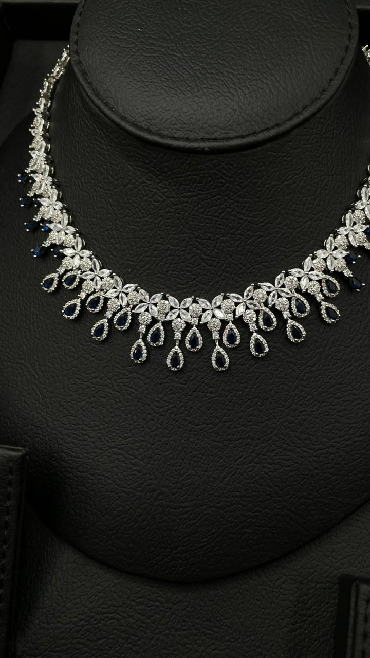 Luxury Royal Blue Zircon Jewelry Set