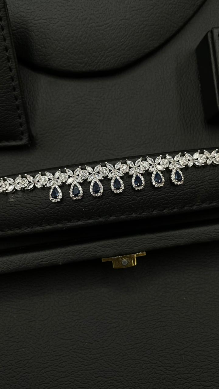 Luxury Royal Blue Zircon Jewelry Set