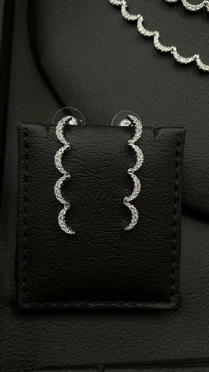 Elegant Double-Layer Zircon Jewelry Set