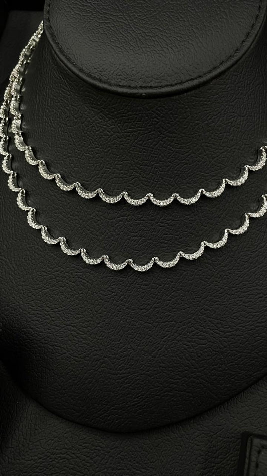 Elegant Double-Layer Zircon Jewelry Set