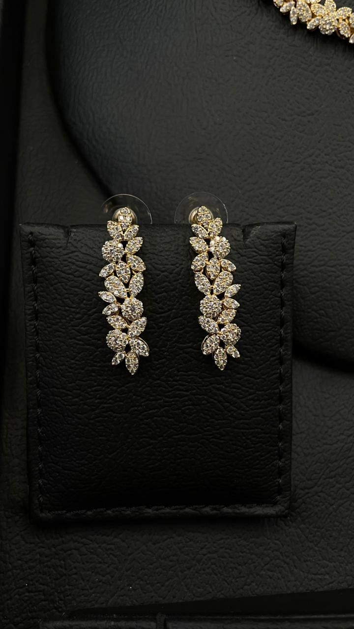 New Design Zircon Jewelry Set – Gold Plated